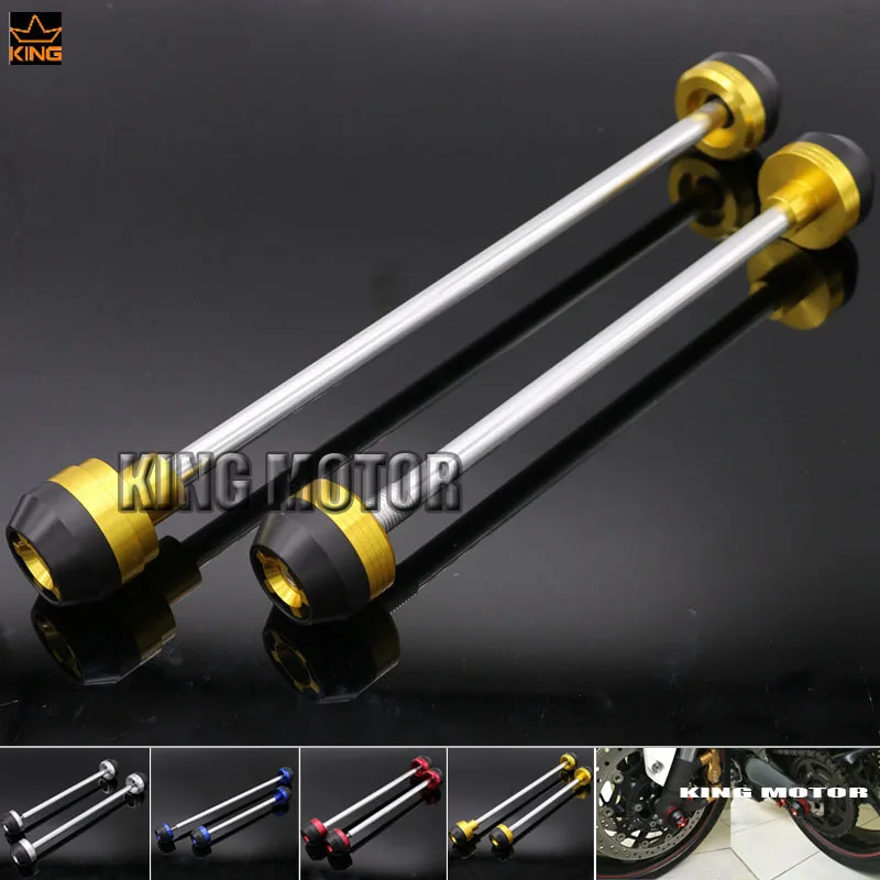 

Hot Sale Motorcycle Accessories Front & Rear Axle Fork Crash Sliders Wheel Protector For BMW F800R 2009-2014 Gold