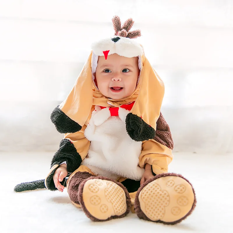 

Puppy Animal Baby Outfit Kids Dog Fancy Costume for Christmas Halloween Kids Clothes Newborn Dog Winter Overalls Autumn Cartoon
