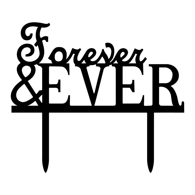 Флаги для свадебного торта Forever & Ever многоцветные акриловые топперы товары