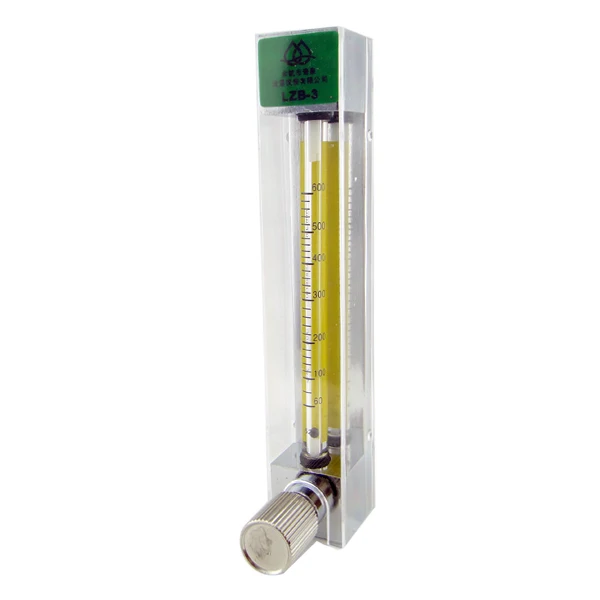 LZB 3 glass rotameter flowmeter variable area flow meter for gas / air