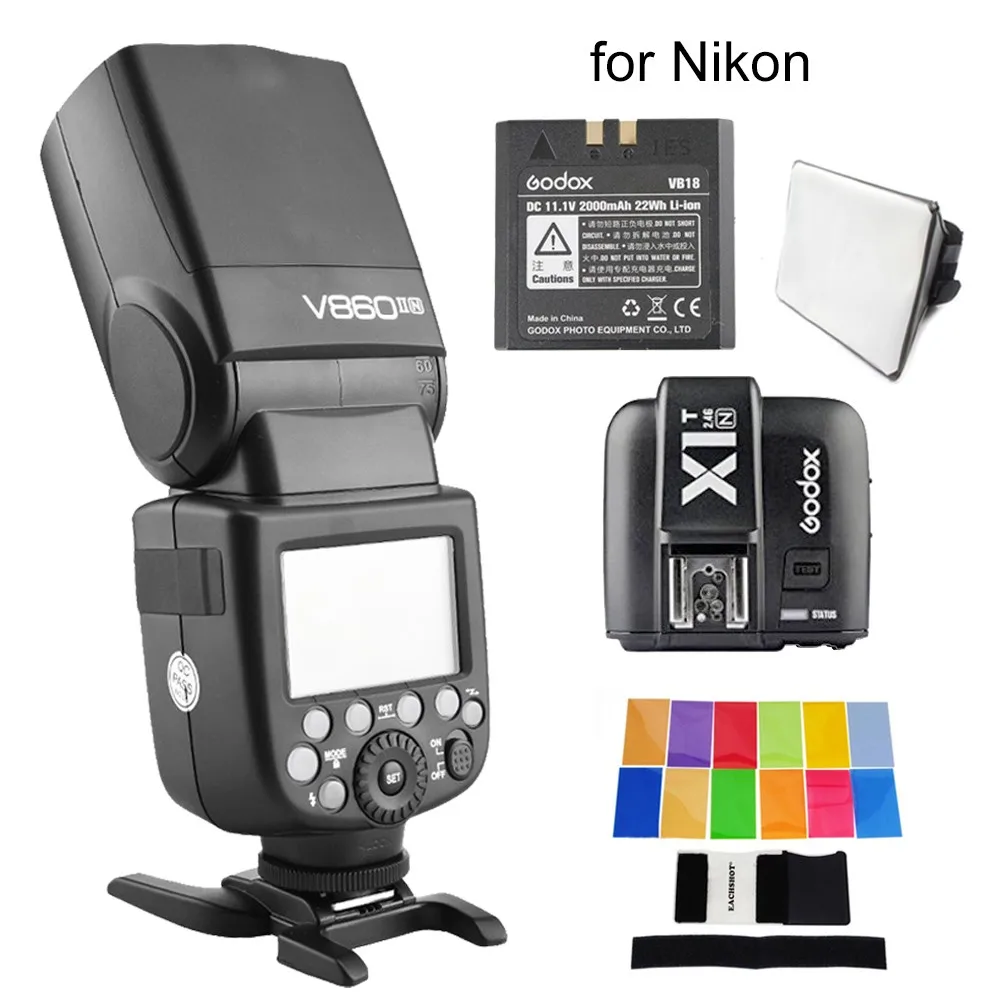 Godox V860N II V860II N Transmitter X1TN E TTL HSS 2 4G Build In Transceiver Li