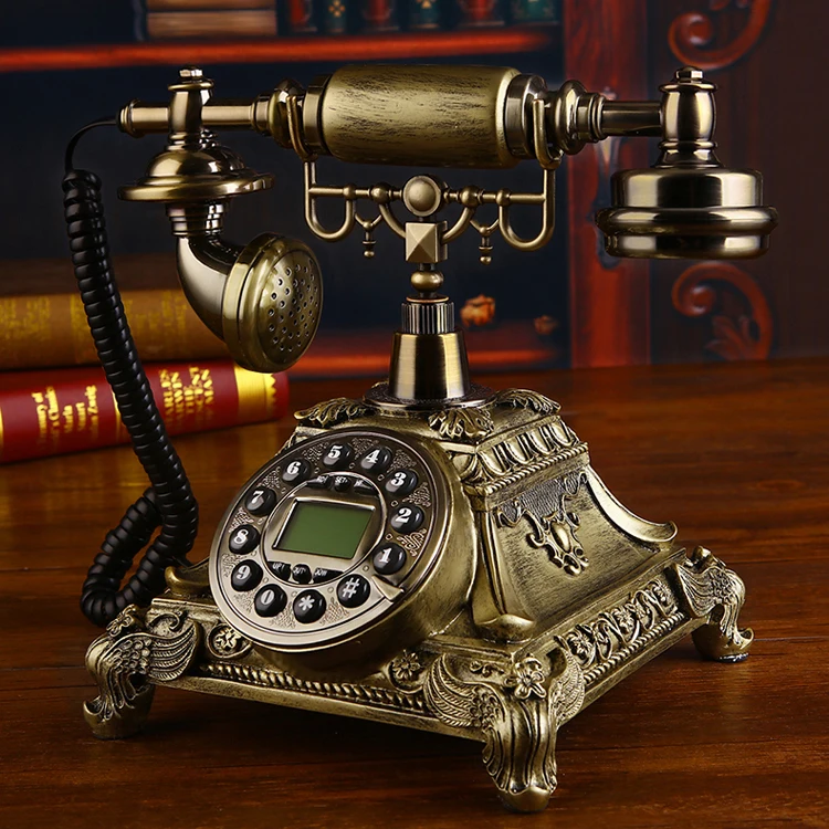 Feito de Resina Fixo para Escritório Europeu Moda Vintage Fixo Telefone Quadrate Casa Hotel Fijo ev Telefonu - Imagem 3