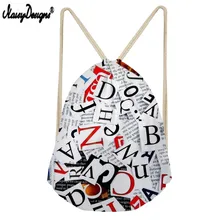 Известный бренд 3D газета сумка со стягивающим шнурком и напечатанным текстом на заказ Портативный Луч карман Мужская обувь сумка Женская дорожная сумка высокого качества