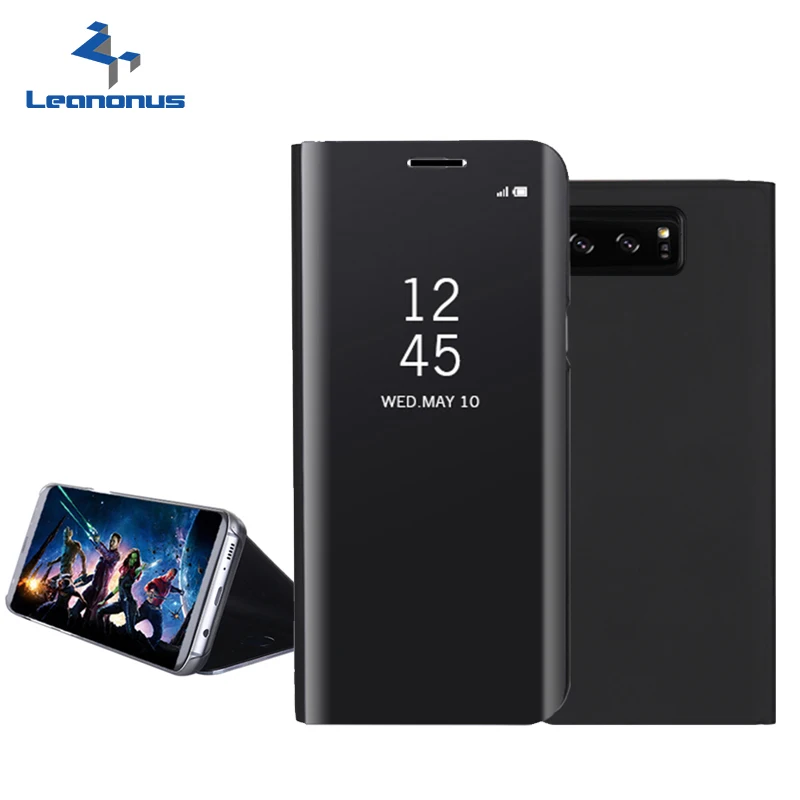 Clear View Smart Cover для samsung Galaxy Note 8 5 A520 A320 A720 J3/J5Pro/J7 Pro J330 J530 2017 J730 ЕС подставка зеркала