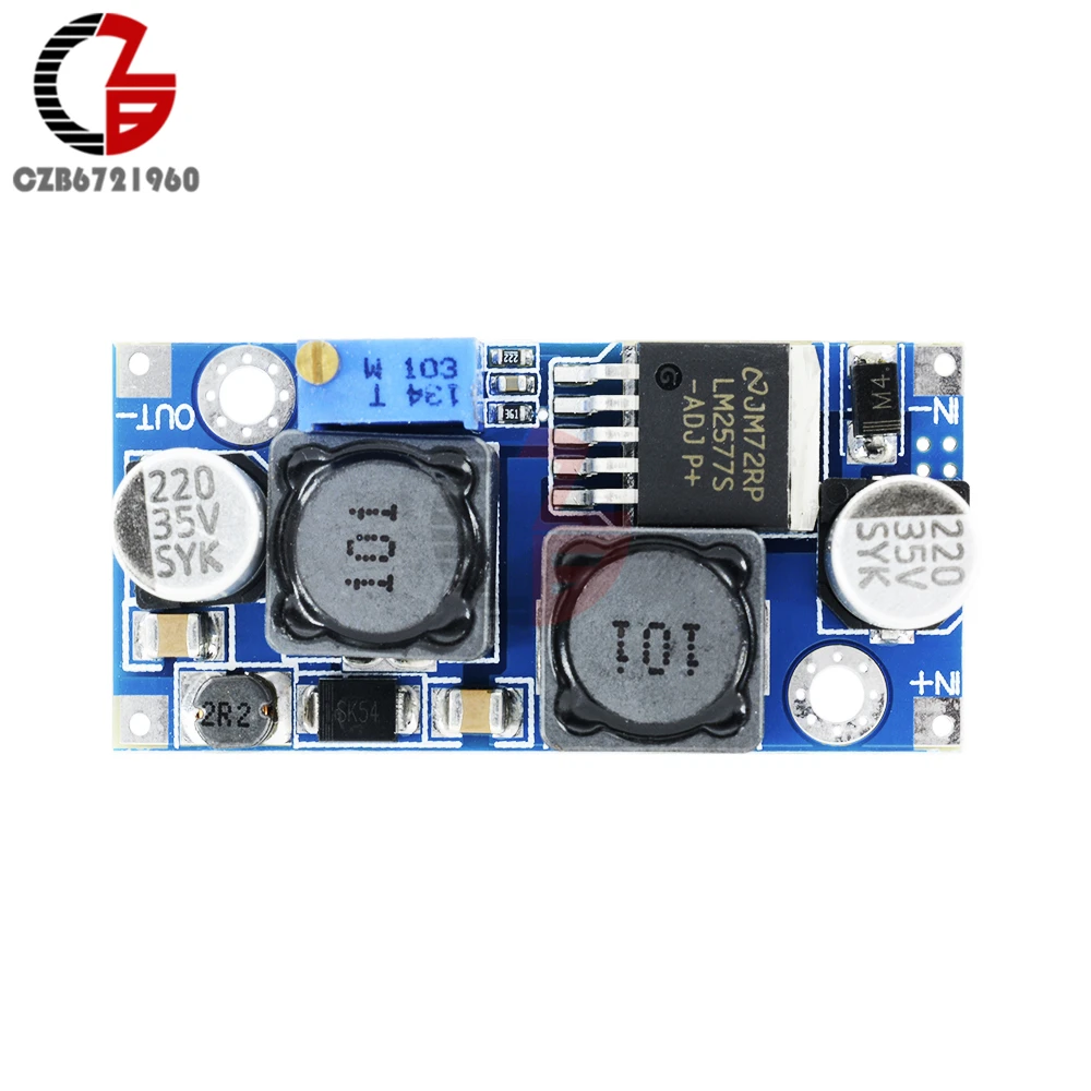 

LM2577 DC-DC Auto Boost Buck Step Up Down Converter Module Power Voltage Converter Transformer Supply Solar Board DC 12V 24V