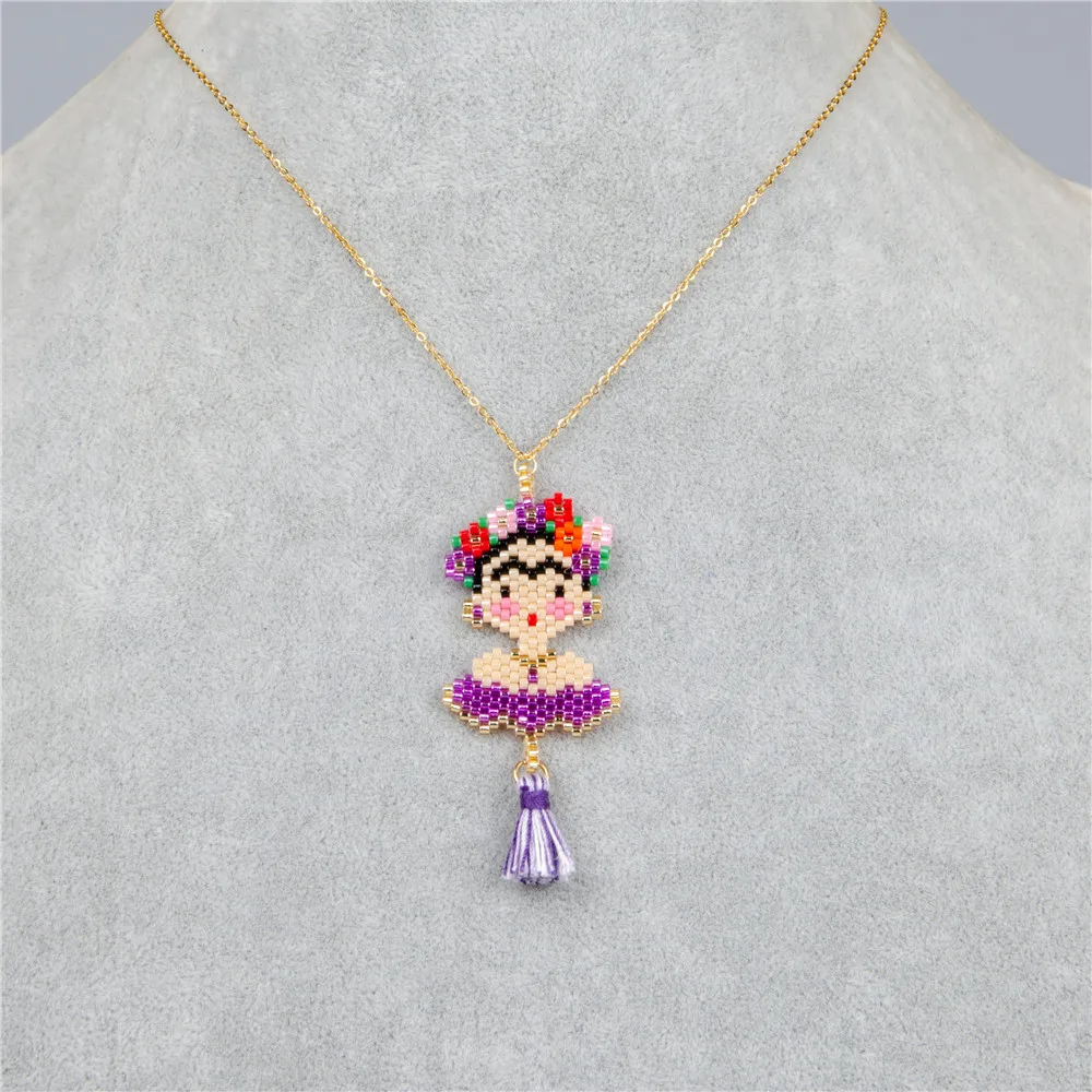 

Shinus 10pcs/lot MIYUKI Frida Necklace Women Adjustable Choker Summer Jewelry Handmade Woven Necklaces Bohemian Collar Mujer