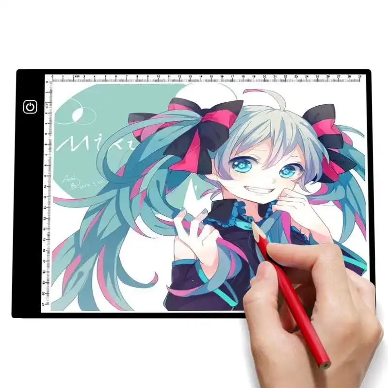 A4 LED Grafiktablett Lightbox Zeichnung Leuchttablett Animation Skizze Touchpad 
