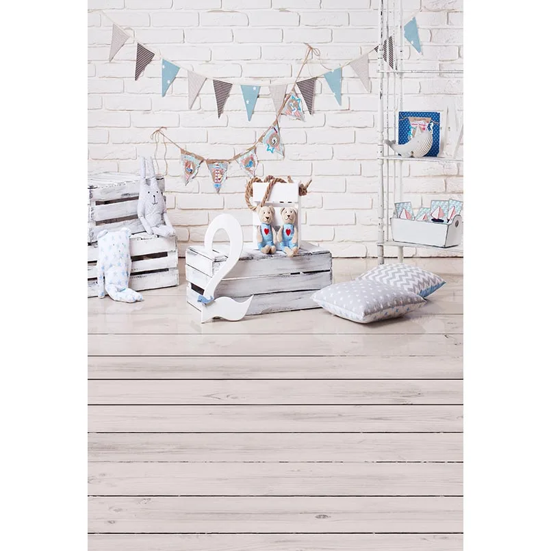 5x7ft Flags White Bricks Wall Toys Box Washable One Piece No Wrinkle Banner Photo Studio Background Backdrop Polyester Fabric |