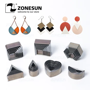

ZONESUN Half-Circle Drop Leather Cutting Die Clicker Steel Rule Die 20/25/30/50mm Punching Tool For Cutting Out Leather Earring