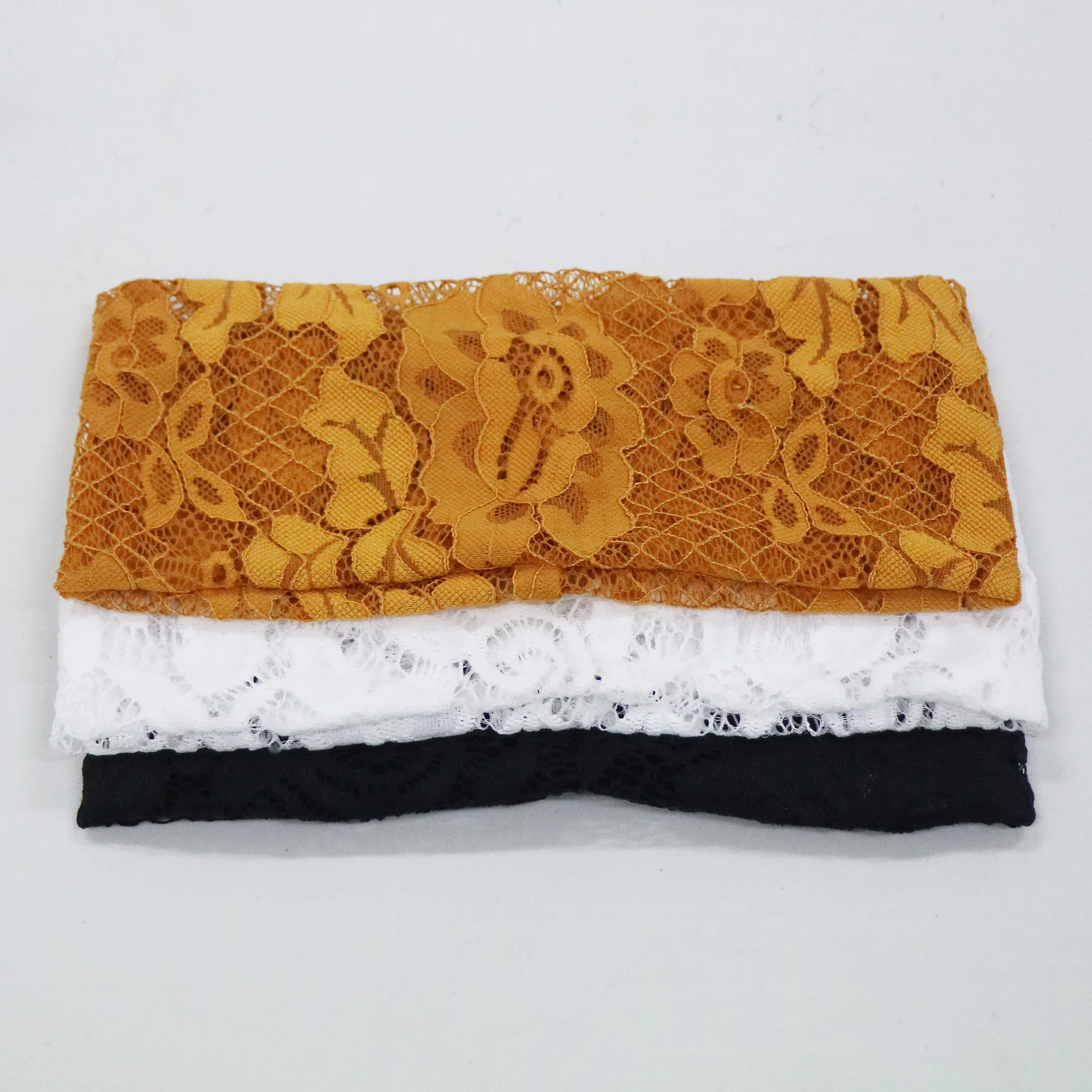 

black/white/brown Lace headband for women hair scrunchies turban head ties head wrap flower hair accessories Adult 2019