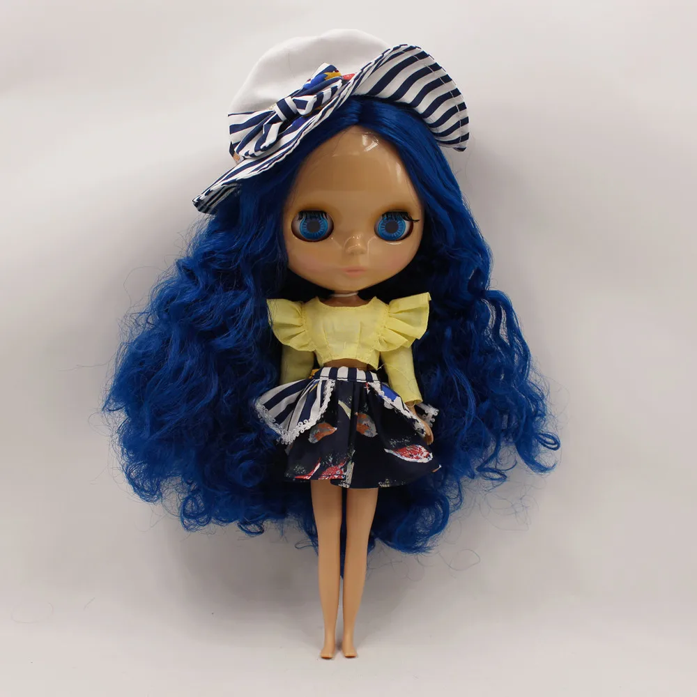 

Nude Doll For Series No.1714 BLUE HAIR with bangs