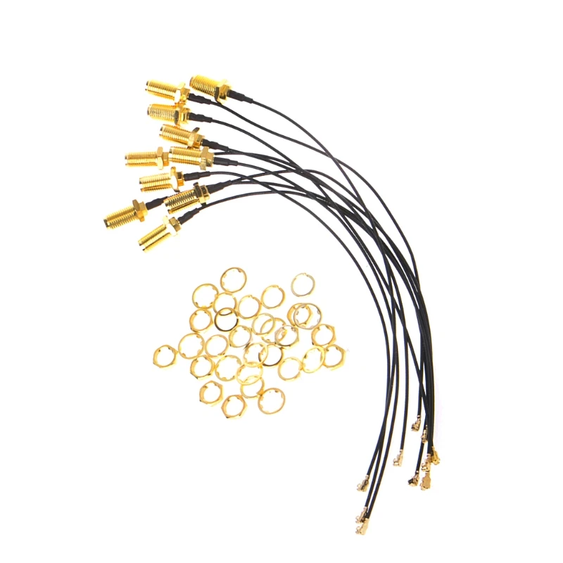 

10 Pcs SMA Male Plug To UFL/IPX 1.13 Pigtail Extension Cord Antenna RF Connector Cable #0604