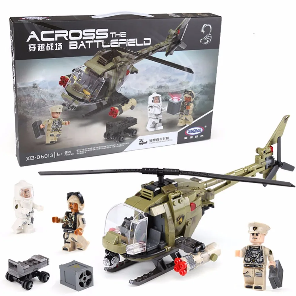 

XINGBAO 06013 Military SWAT The Fighting Helicopter Army Soldiers Building Blocks Compatible With LegoINGly Weapon Series toy