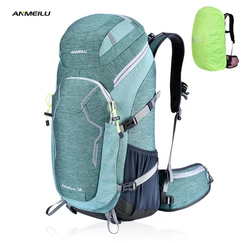 

ANMEILU 50L Camping Backpack Waterproof Rain Cover Men Women Outdoor Sport Rucksack Travel Bag Cycling Climbing Hiking Backpack