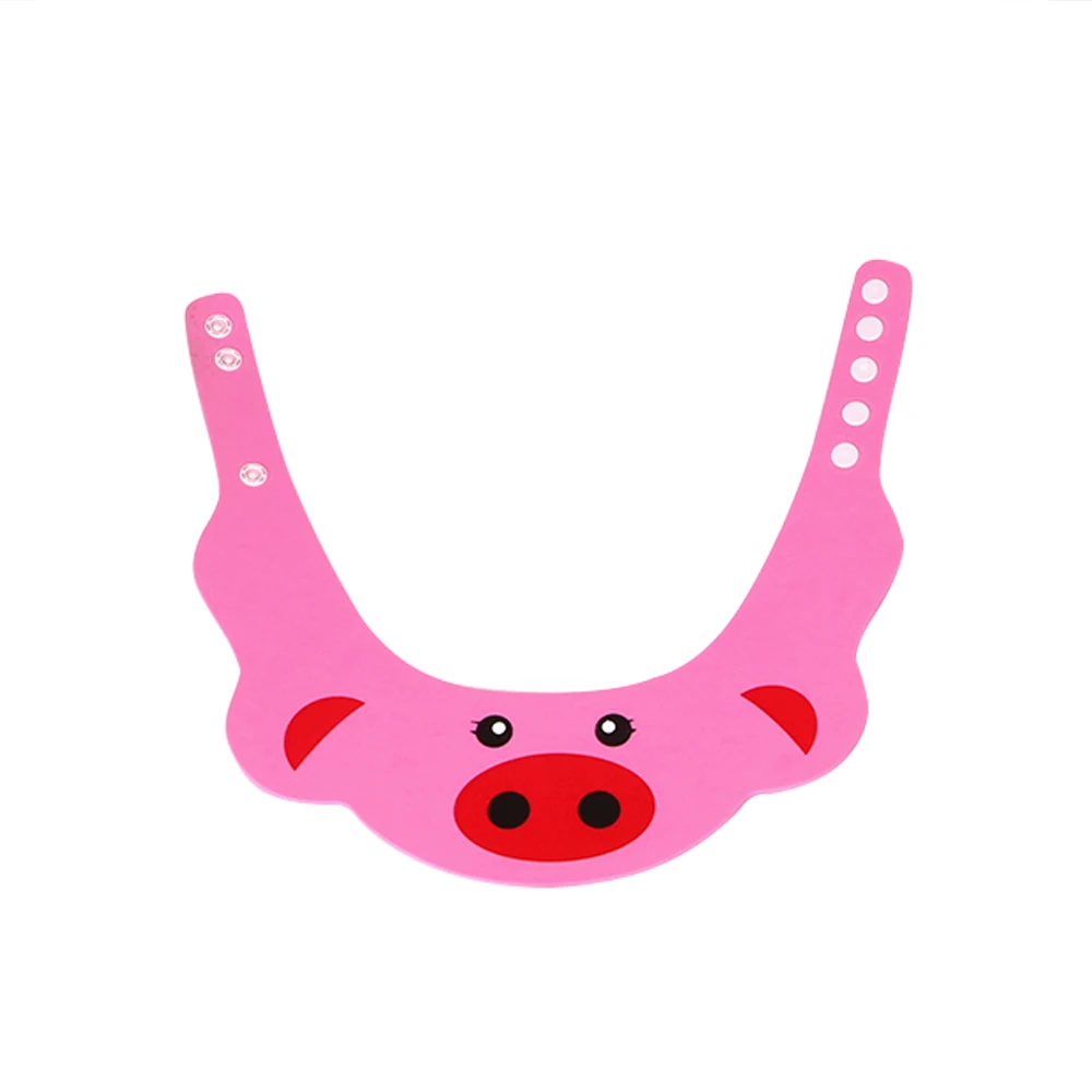Pig HILIFE детская шапочка для душа Товары для ванной козырек для купания Регулируемая Шапочка для душа Мытье Ванны защита для волос шляпа защита глаз - Цвет: Pig