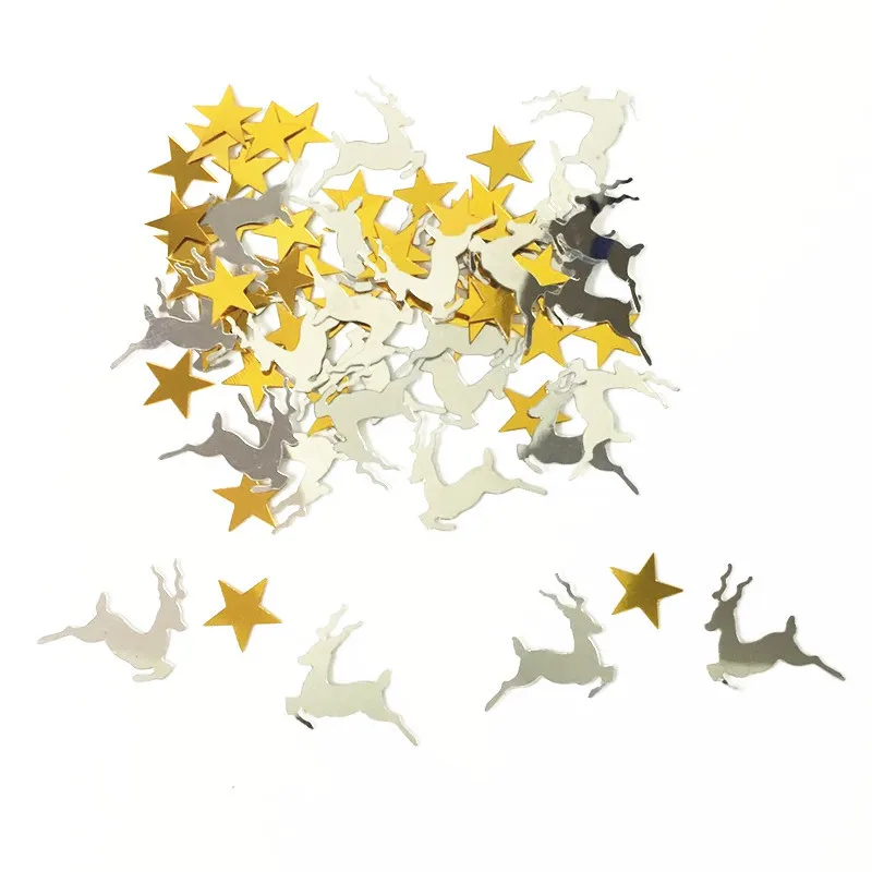 Рождественский олень с золотой звездой конфетти-блестки украшение для альбома поставщиком конфетти металлик