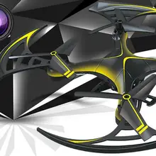 YD-A23 HD воздушный Радиоуправляемый Дрон 2,4 ГГц шестиосевой гироскоп сопротивление падение трюк ролл Радиоуправляемый квадрокоптер вертолет может добавить 2,0 камеры