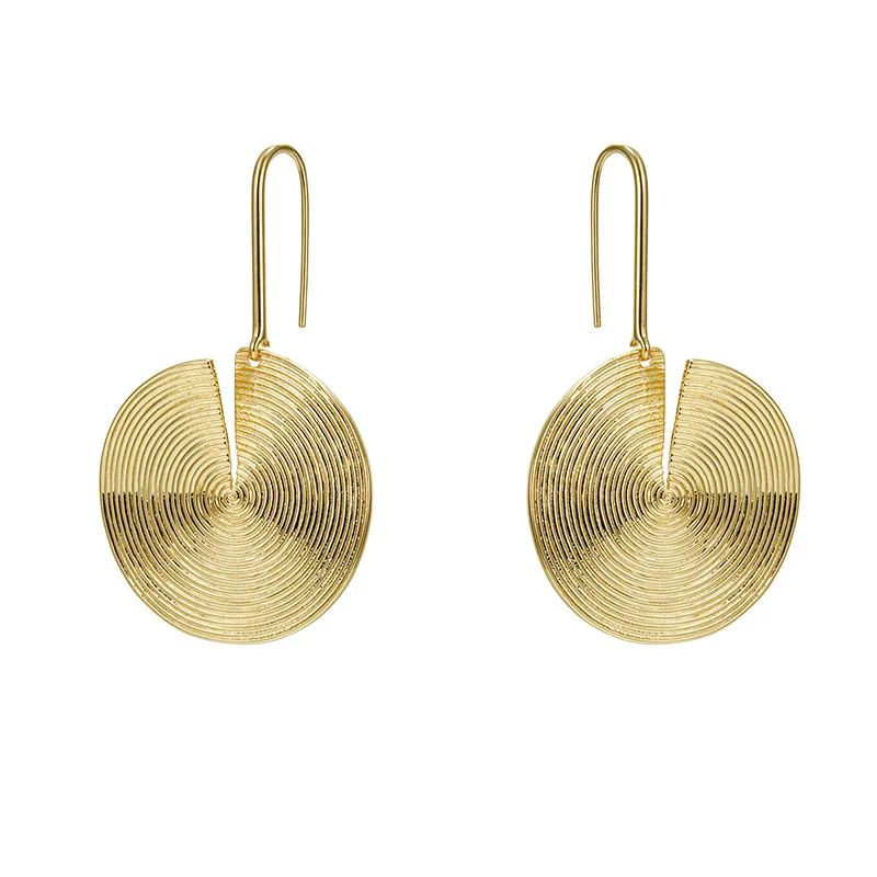 

Exaggerated Large Single Circle Drop Earrings for Women Gold Color Long Dangle Earrings Jewelry Brincos