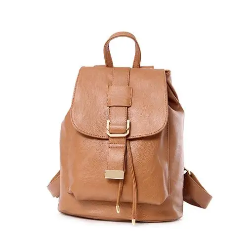 Горячая Распродажа, рюкзак из искусственной кожи в студенческом стиле, женские рюкзаки, 5 цветов, школьные сумки для девушек, милые сумки, STA811, красный цвет - Цвет: Brown