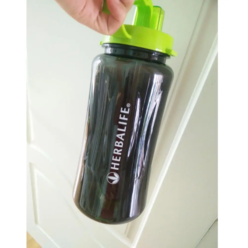 Зазор 1Л/2л негабаритная бутылка для воды 1000/2000 мл модный портативный Herbalife питание изготовленный на заказ шейкер Спортивная бутылка для воды - Цвет: 2000ml herbalife