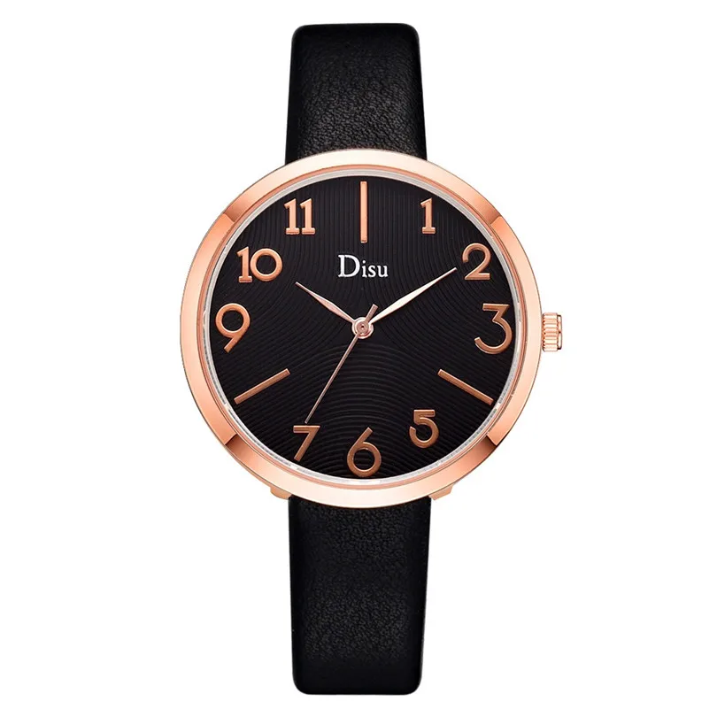 Luxury Fashion Lady Leather Belt Watch Creative Number Analog Quartz Watch Women Watches Bracelet Watch Ladied #4m19 (1)