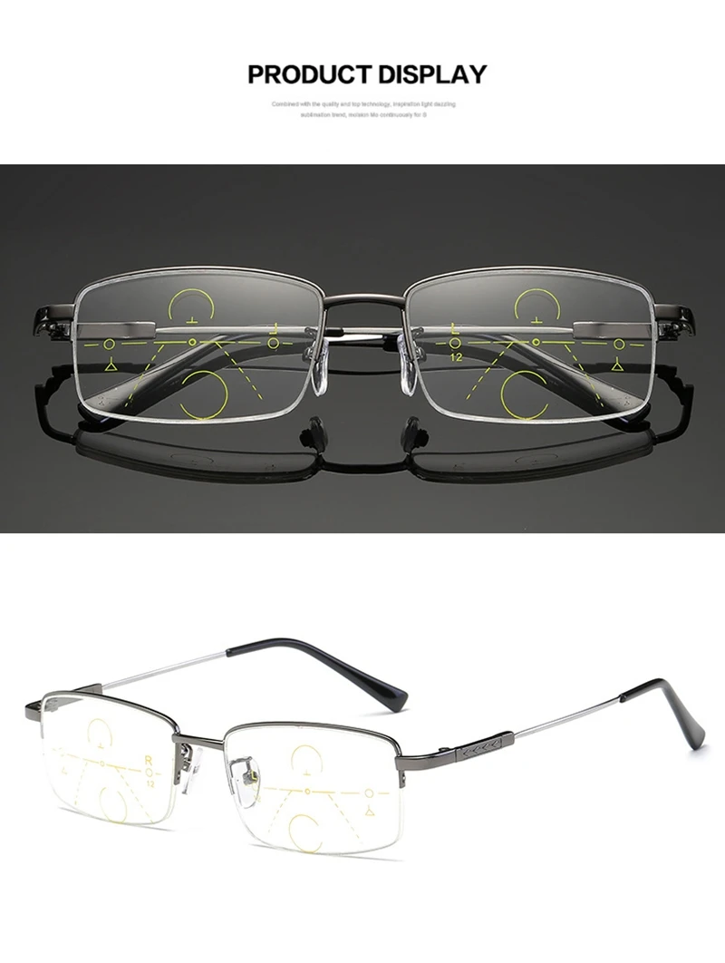 SOZOTU, Мультифокальные Прогрессивные очки для чтения, мужские очки для дальнозорких диоптрий, мужские очки для дальности и ближнего расстояния YQ624