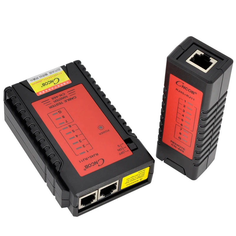 CNCOB Ethernet Cable Tester RJ45 RJ11 RJ12 CAT5E CAT6 LAN Cable Tester Network Test Tools check for UTP/STP network cable
