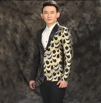 

men suits designs masculino homme terno stage costumes for singers men blazer dance clothes jacket star british style black