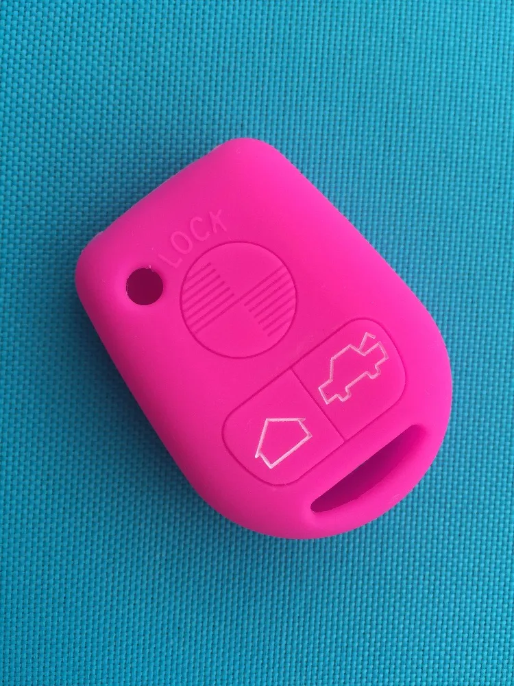 Silicone Key Case Cover Shell Protector For BMW E31 E32 E34 E36 E38 E39 E46 Z3 3 Button Straight Remote Car