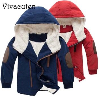 

Cotton-Padded Boys Coats 2018 New Winter Kids Casual Jackets for Girl Hooded Thicken Warm Children Outerwear Teens Tops Clothing
