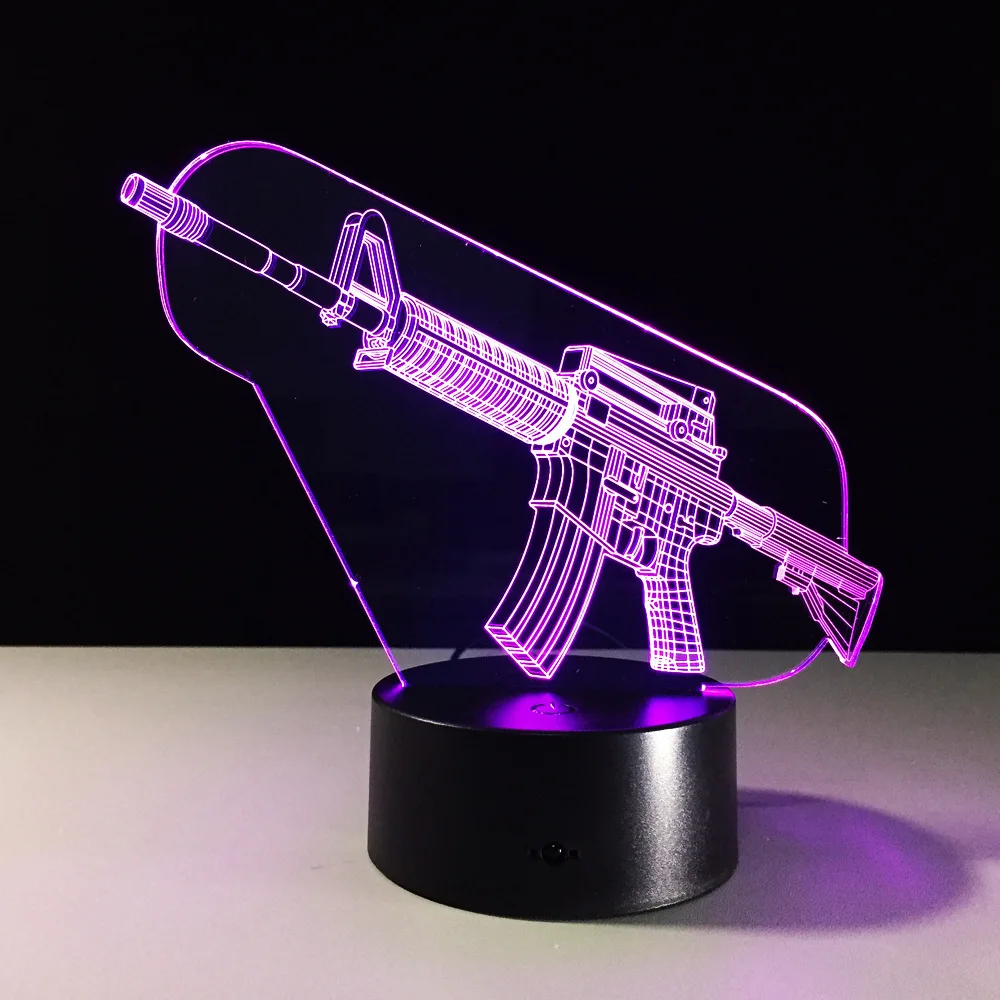 Luzes da Noite para o presente de natal Shape : M4a1 Carbine Gun