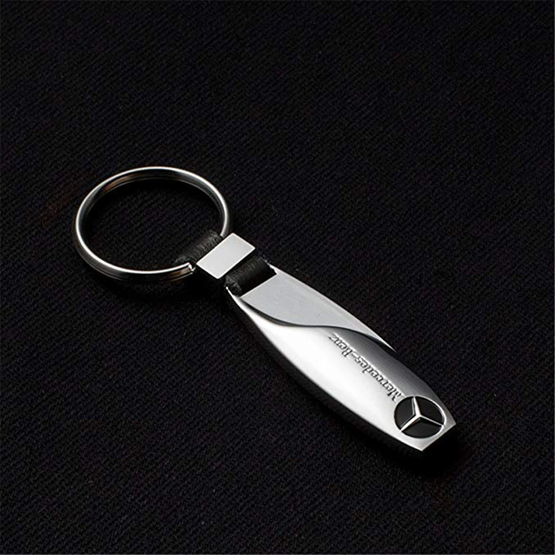 

Water drop shaped Emblem Car Keychain Keyring auto Logo for Mercedes Benz