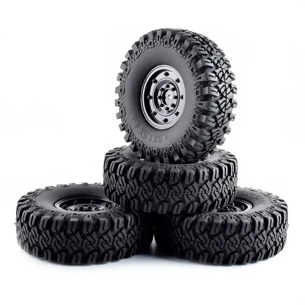 

114mm 1:10 rc rock crawler 1.9" Rubber Tyres/Wheel and Tires for Axial SCX10 II AX90046 D90 D110 Traxxas TRX-4 (4pcs)
