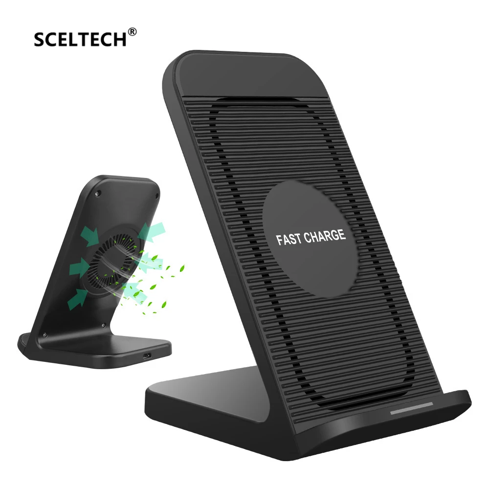 

SCELTECH Qi Wireless Charger for Samsung S9 S8 Note 9 8 for iPhone X 8 Plus Xs Max Xr Xiaomi Huawei Wireless Fast Charger Holder
