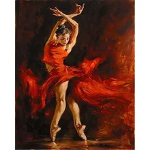 5D DIY Diamond Painting Dancing Girl Needlework Embroidery Cross Stitch Full Round Rhinestones Mosaic Home Decor needlework diy 5d diamond painting cross stitch kits cartoon elephant full mosaic embroidery home decor