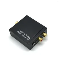 Versão atualizada de Digital para Analógico Conversor De Áudio Coaxial RCA Óptica Toslink Sinal Analógico Audio Converter Adapter
