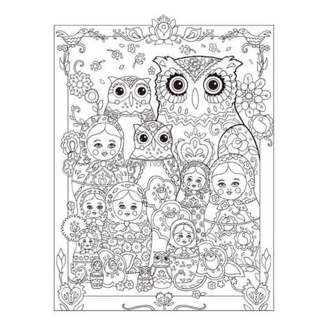 Online Shop Booculchahaフクロウ塗り絵クリエイティブヘブン塗り絵大人
