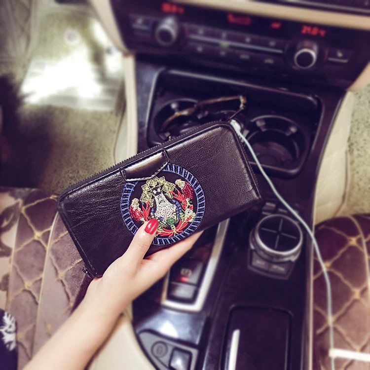 Мужской кошелек модный уличный корейский вариант кожаный кошелек в длинном бумажнике с заклепками сумка для мобильного телефона