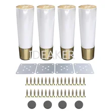 4 шт. 4,8x15x3,6 см мебель из дуба Деревянные ножки мебель для ног шкаф стол диван ножки с железными прокладками прокладки винты