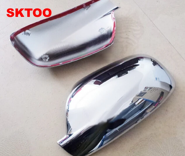 SKTOO для 2004-2012 peugeot 307 CC SW 407 дверь боковое крыло зеркало хромированная крышка заднего вида крышка аксессуары 2 шт. в комплекте автомобиля Stying