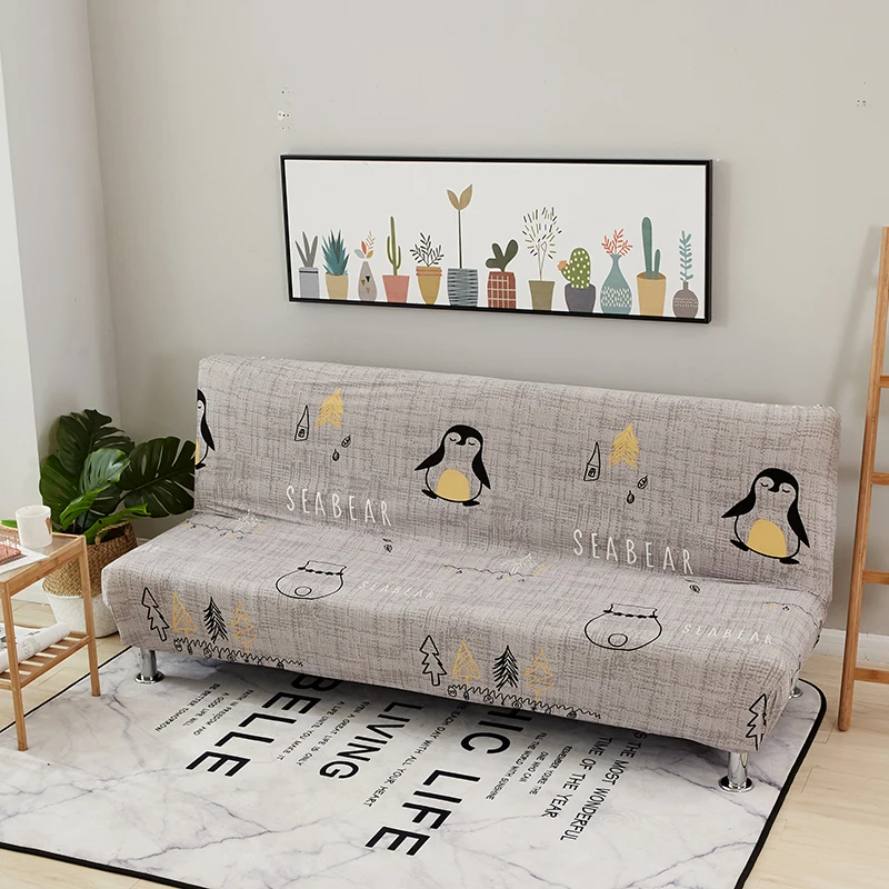 Light Tan Penguin Universal Stretch Couch Sofa Bed Cover Elastic