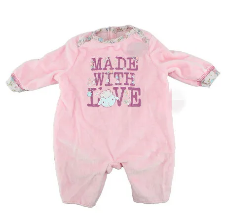 

Warm Soft Pink Jumpsuits Wear for 43cm/17inch baby Doll, Children best Birthday Gift(only sell clothes)
