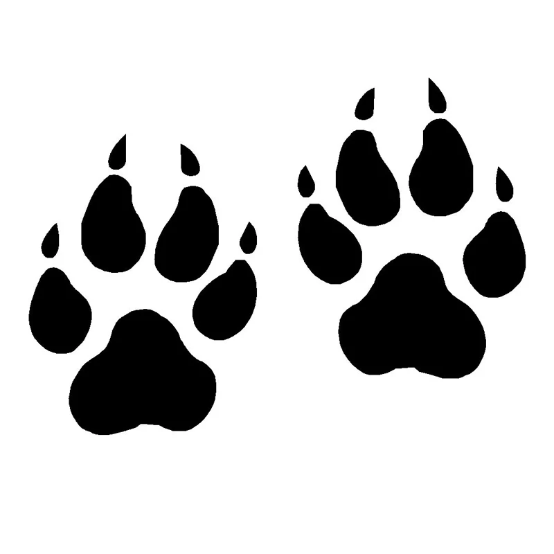 

Wolf Paw Prints Vinyl Decals, Stickers Graphics 3" x 4"(1 Set=2 Pcs)