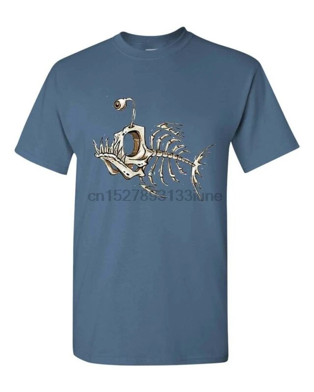 

Fish Bones Scary Fishing Angler Fish Funny Men T-shirts New Gift Adult Sizes