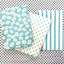 Тканевая саржевая хлопчатобумажная ткань Telas Лоскутная Ткань для шитья кукол Сделай Сам Рукоделие синий цвет в горошек в полоску с цветочным принтом