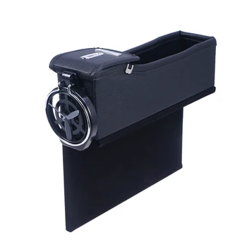 

Car Left Seat Side Storage Box Multifunction Organizer For Phone Paper Money Black Main Driver Holder Case
