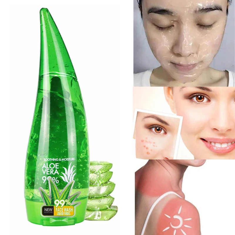 

99% Aloe Vera Gel Face Skin Care Cream Moisturizer Anti Wrinkle Acne Scar Treatment Multifunctional Face Mask Body Lotion 120ml