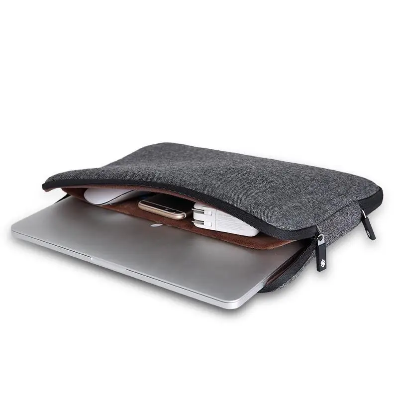  Top Selling Men Felt Waterproof Laptop Bag 11 12 13 14 15 15.6+Free Keyboard Cover for Macbook Air/Pro 13 Laptop Sleeve Case 13 