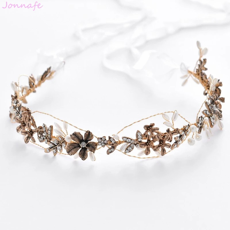 jonnafe antique gold wedding floral tiara handmade bridal headband hair accessories women prom hair crown piece hair jewelry aliexpress us 19 42 30 off jonnafe antique gold wedding floral tiara handmade bridal headband hair accessories women prom hair crown piece hair jewelry