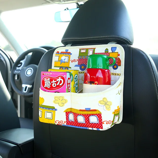 

mylb Cartoon Car Seat Back Organizer Storage Hang Bag Stowing Tidying Baby Travel Automobiles Interior